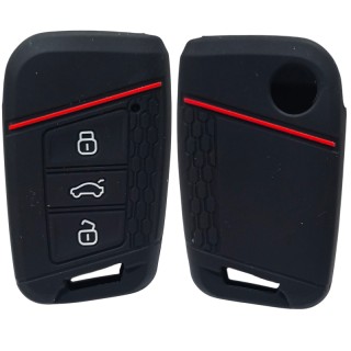 Силиконов калъф за ключ за VW SKODA SEAT с 3 бутона